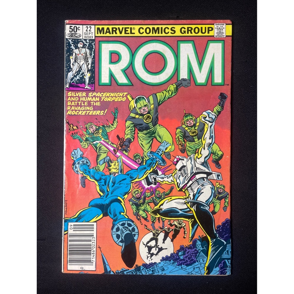 Marvel Comics ROM 22 Silver Spaceknight‎ Human Torpedo Ravaging Rocketeers